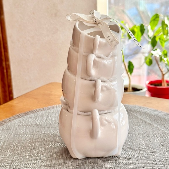 Rae Dunn PIG Shaped Set of 4 Ceramic Measuring Cups BRAND NEW! - Picture 4 of 6